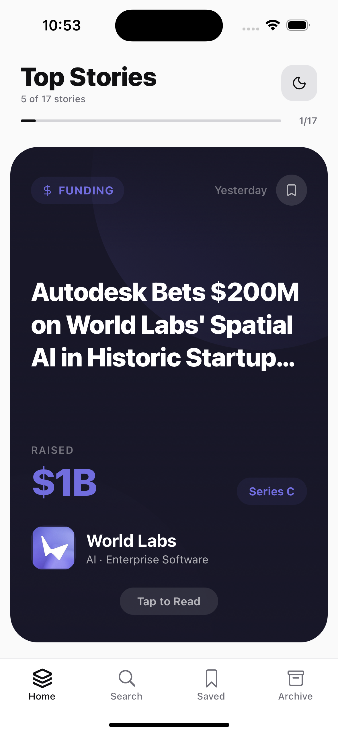 Velocity app screenshot